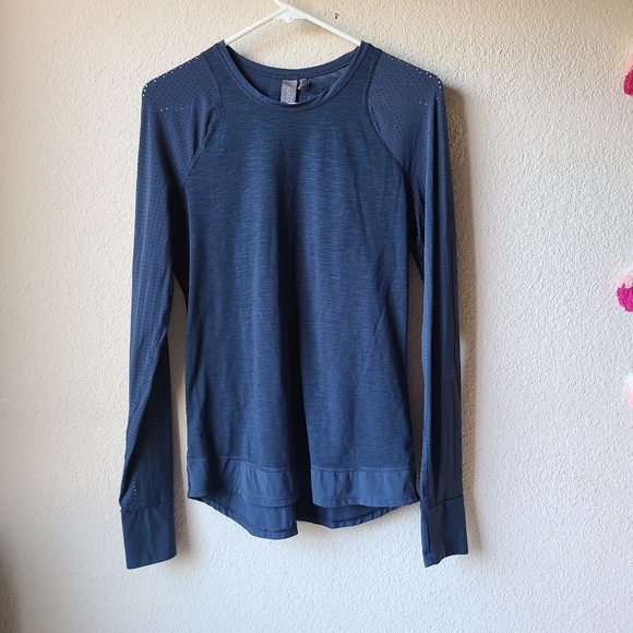 Sweaty Betty Tops - Sweaty Betty Blue Athletic Long Sleeve Top Shirt Women's Size M